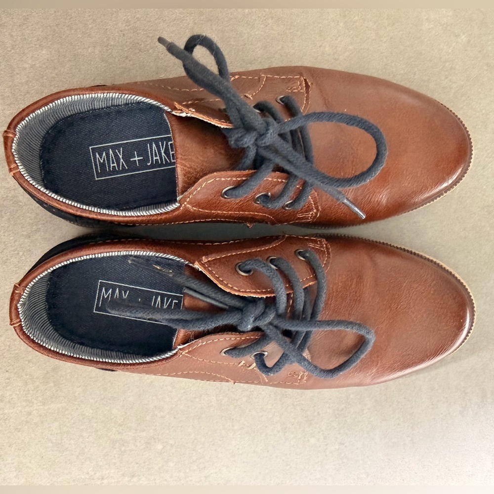 Max + Jake - Oliver Brown/Navy Oxford Dress Shoes Size 1M